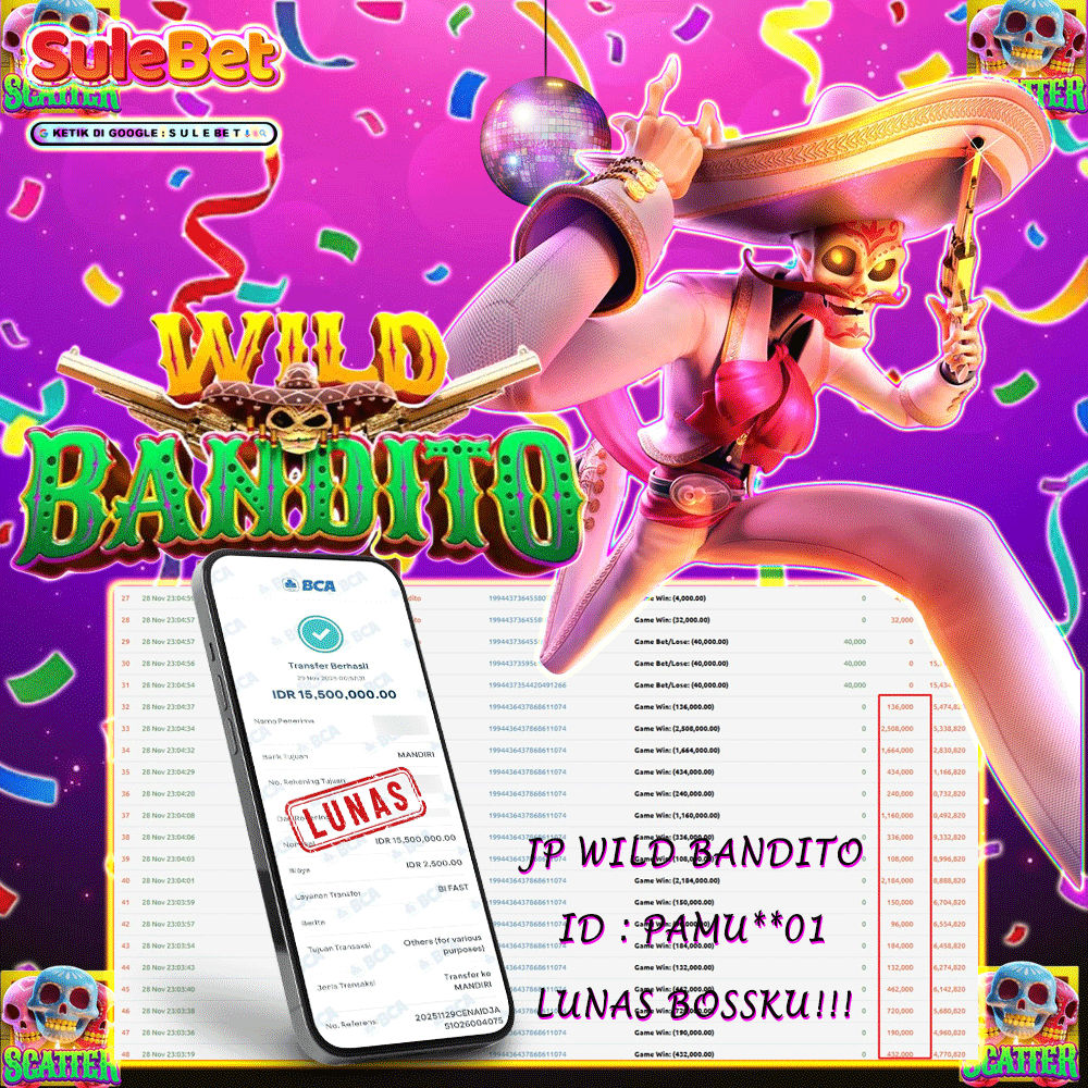IITOTO – JACKPOT WILD BANDITO 15.500.000.,- LUNAS !!!