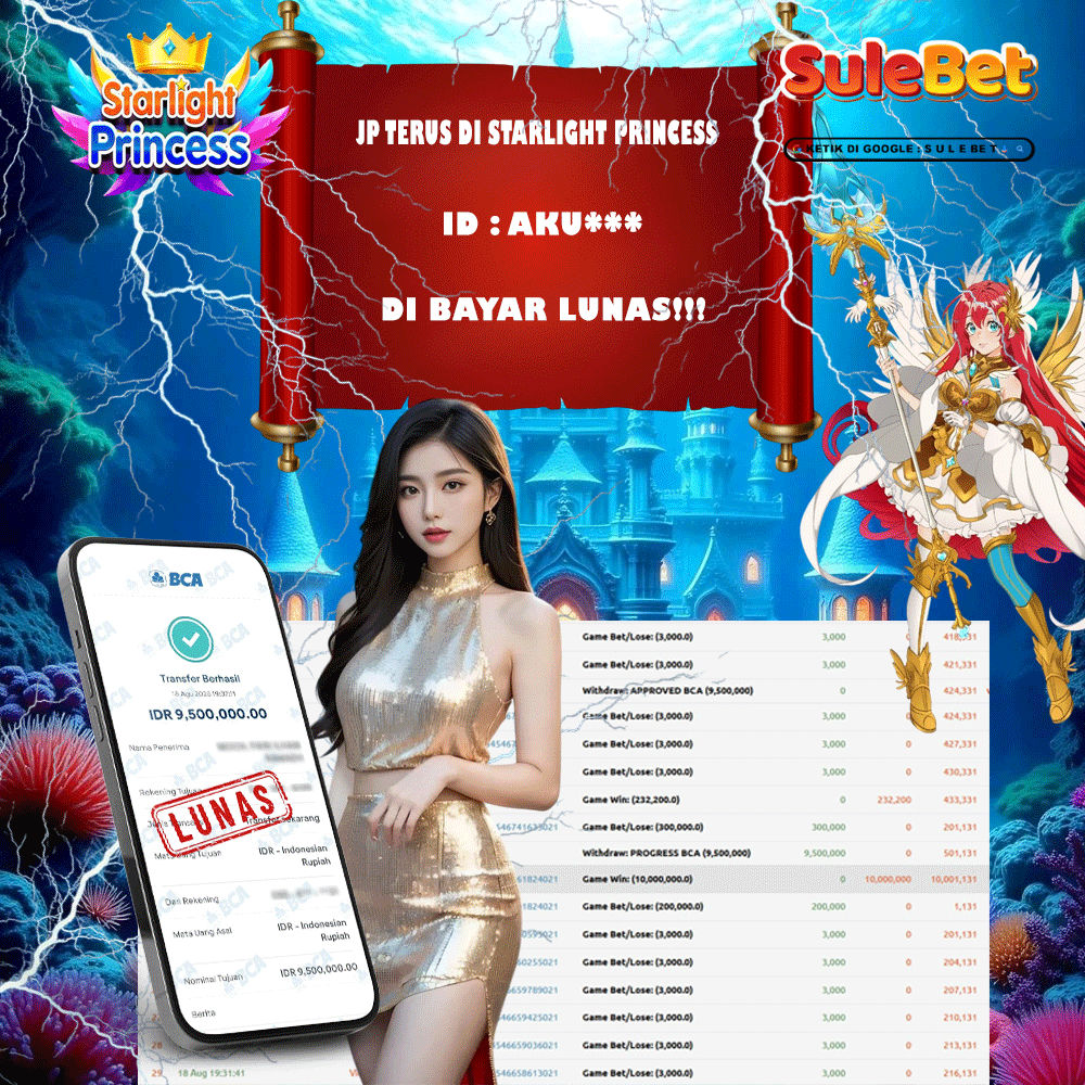 IITOTO – JACKPOT starlight princess  9.500.000.,- LUNAS !!!