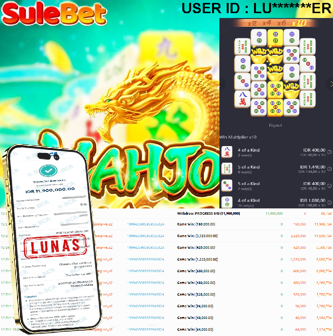 IITOTO – JACKPOT Mahjong Ways 2 Rp.11.900.000.,- LUNAS !!!