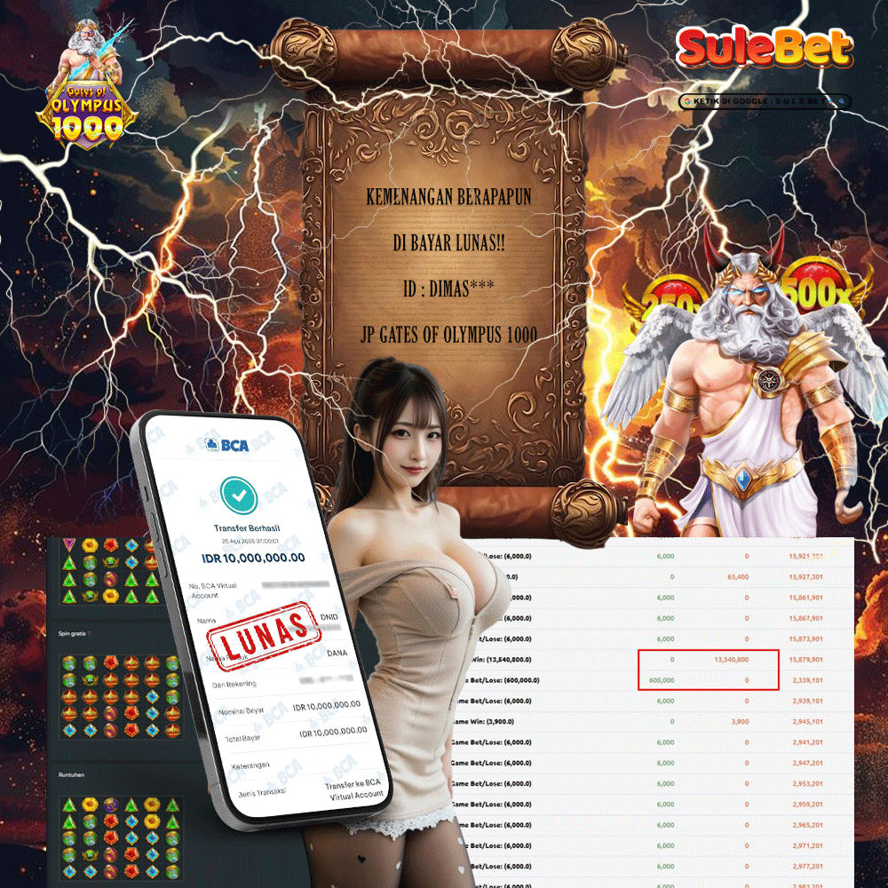 IITOTO – JACKPOT gates of olympus 1000 13.540.000.,- LUNAS !!!