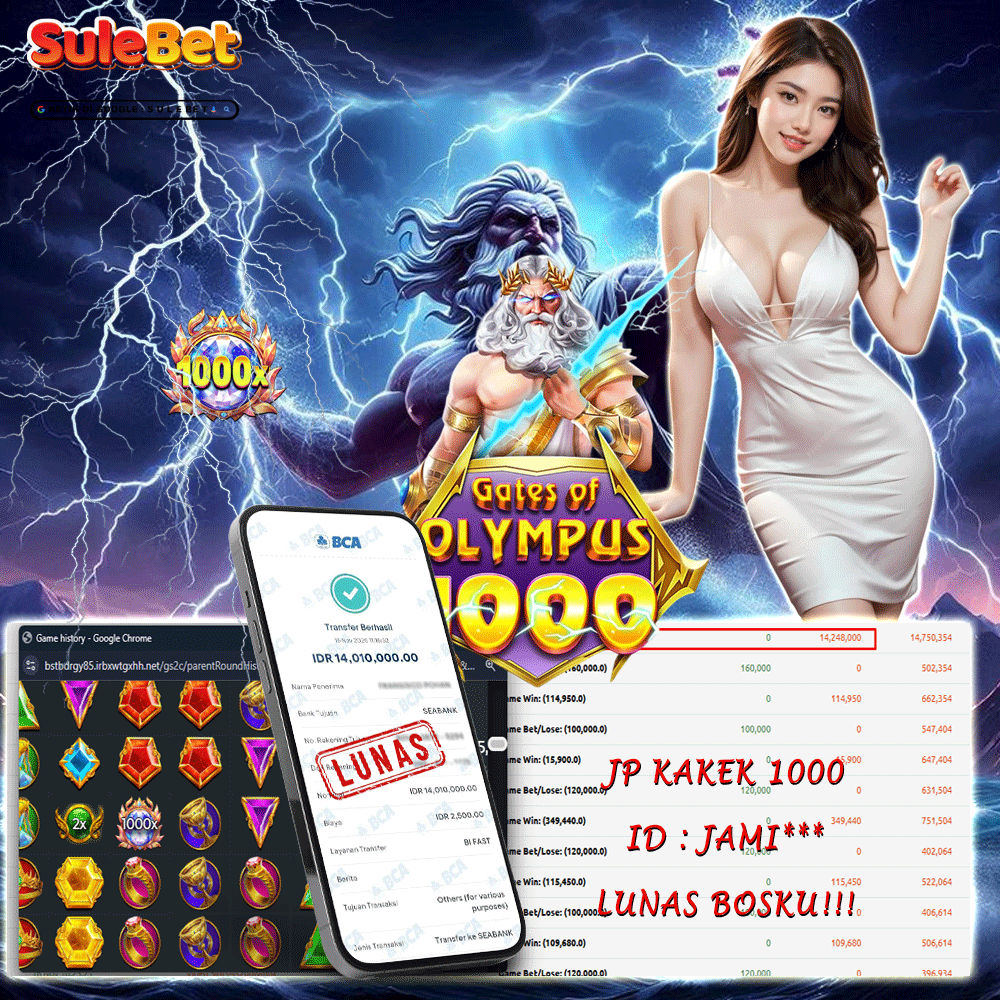 IITOTO – JACKPOT gates of olympus 1000. 14.010.000.,- LUNAS !!!