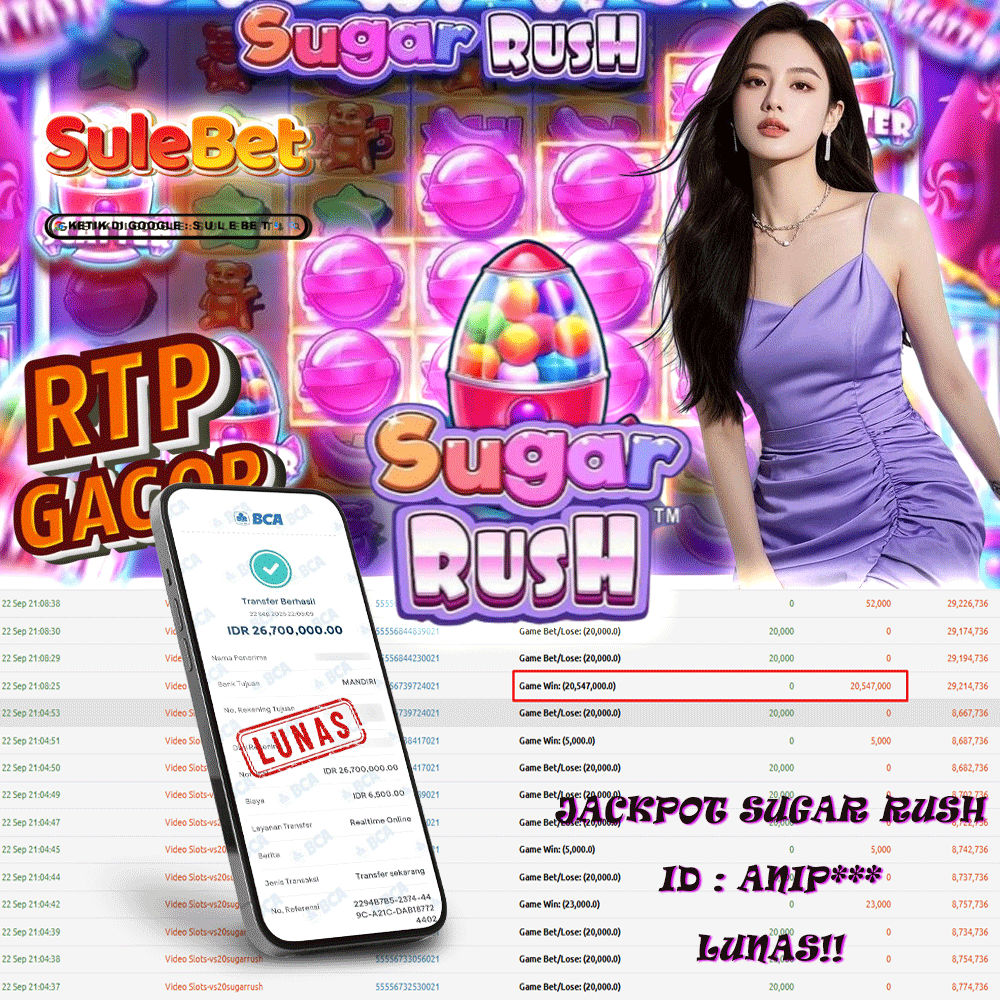 IITOTO – JACKPOT SUGAR RUSH 26.700.000.,- LUNAS !!!