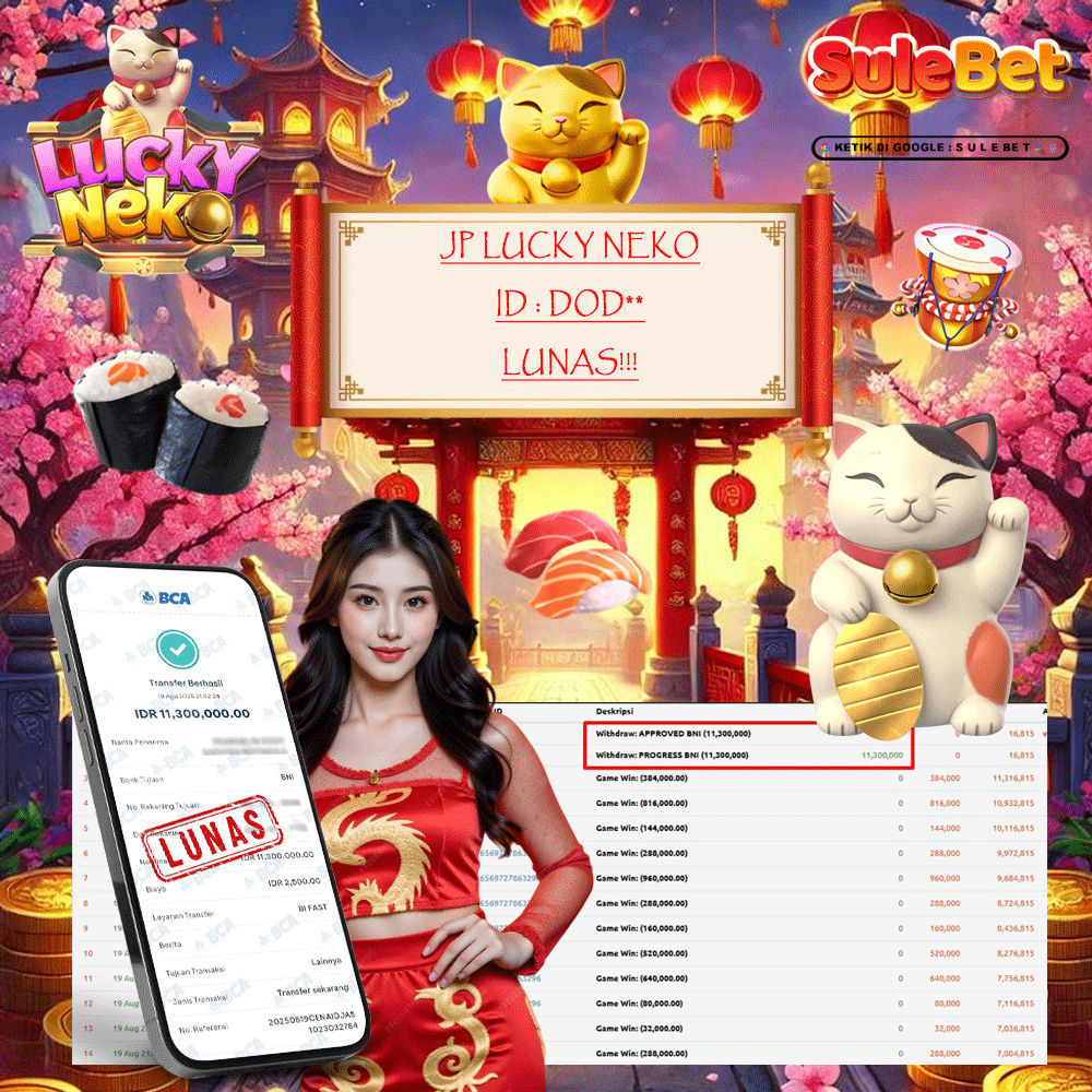 IITOTO – JACKPOT lucky neko  11.300.000.,- LUNAS !!!