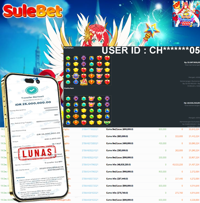 IITOTO – JACKPOT Starlight Princess 1000 Rp.25.000.000.,- LUNAS !!!