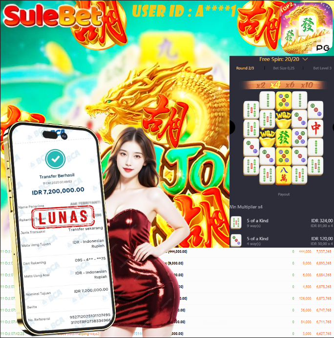 IITOTO – JACKPOT MAHJONG WAYS 2 Rp.7.200.000.,- LUNAS !!!