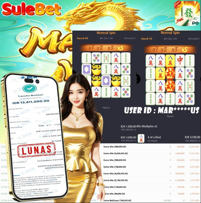 IITOTO – JACKPOT mahjong-ways Rp.13.611.000.,- LUNAS !!!