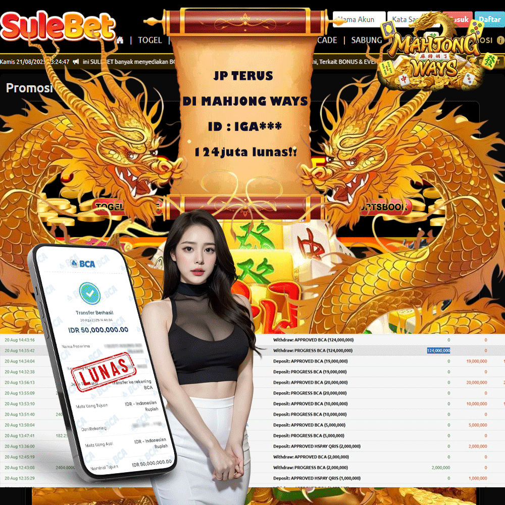 IITOTO – JACKPOT mahjong ways  124.000.000.,- LUNAS !!!